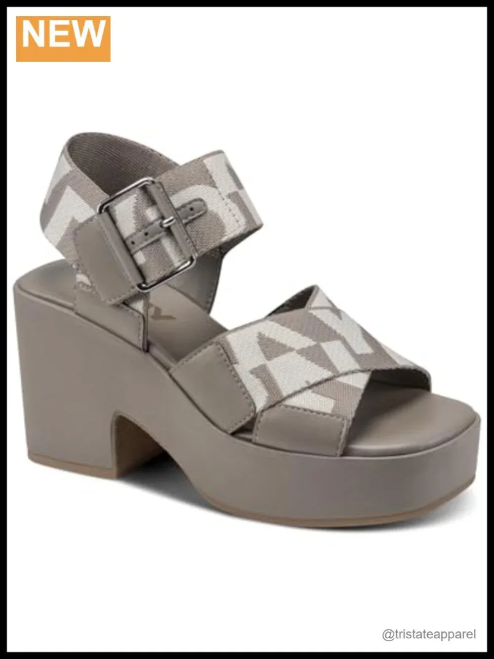 Strappy Platform Block Heel Sandals Peep Toe Ankle Strap Buckle Casual